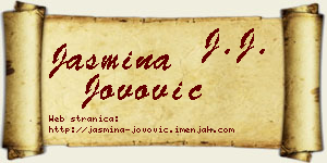 Jasmina Jovović vizit kartica